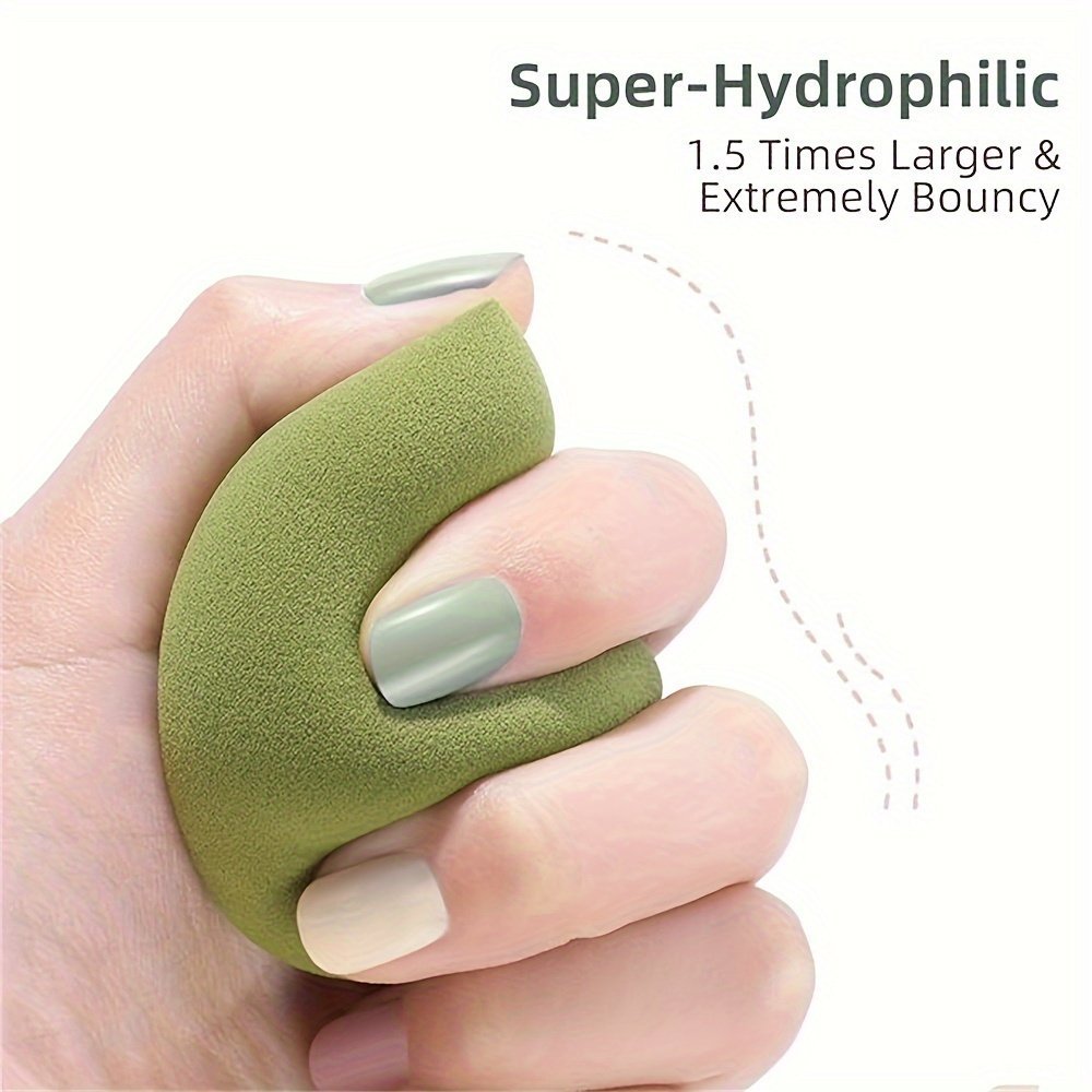 Bouncy beauty blender for wet and dry use