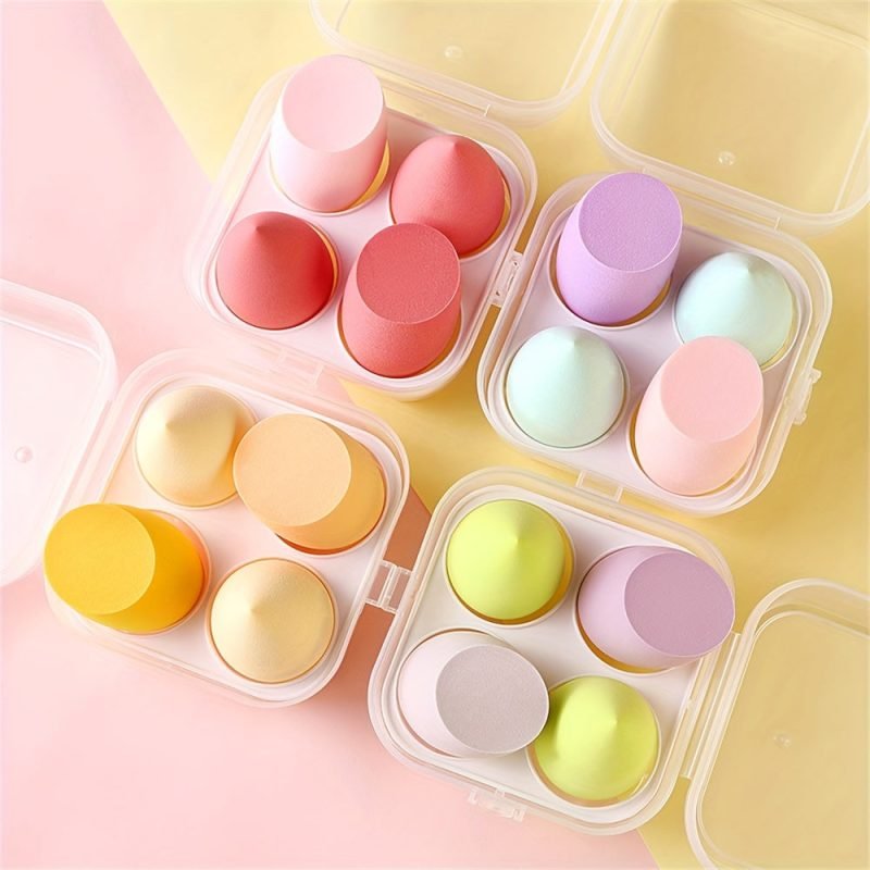 53c5ee96-822b-4bc7-8446-2b1b4b693cd3-1 4PCS Premium Makeup Sponge Set - Bouncy Beauty Blender, Soft for Wet & Dry Use