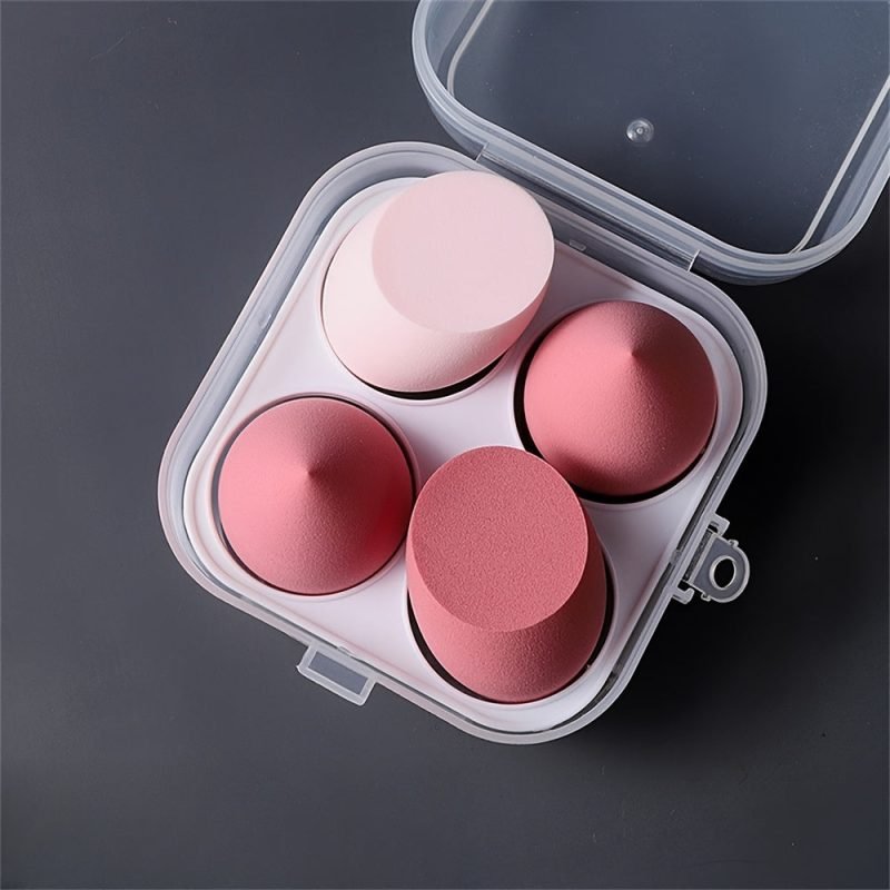 9ecbd2d5-428b-4faa-94a2-9d0691d848e4 4PCS Premium Makeup Sponge Set - Bouncy Beauty Blender, Soft for Wet & Dry Use