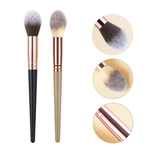 Premium Flame Design Highlighter Brush: Soft, Angled, Ideal for Daily and Professional Makeup