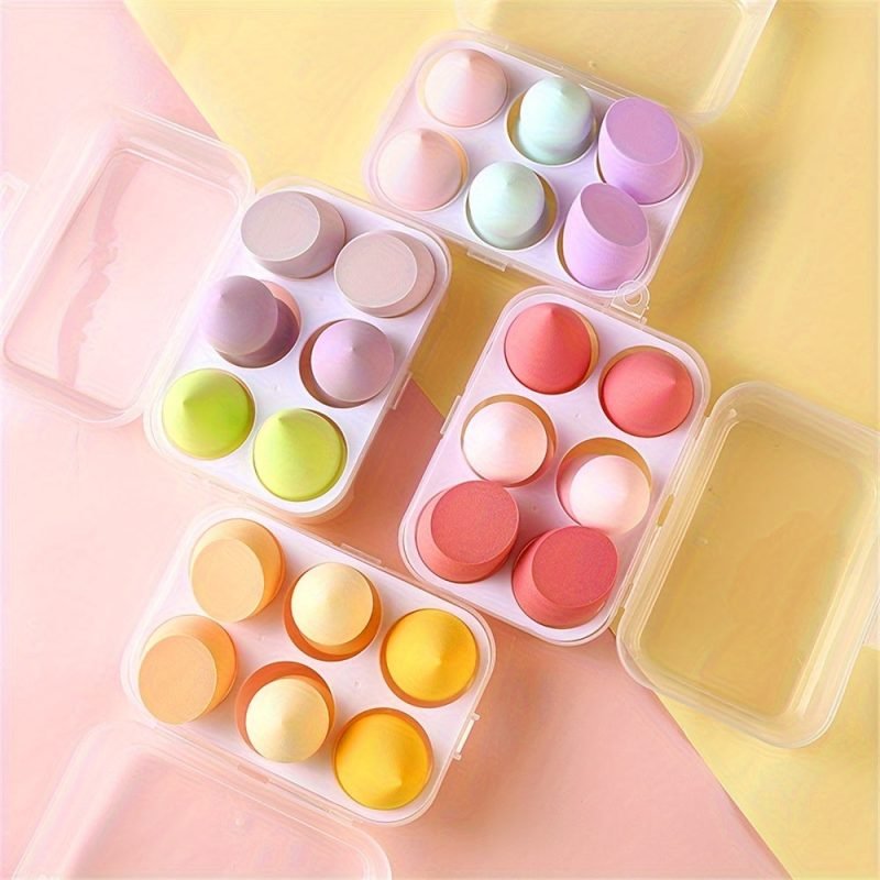 ef71dd81-b600-44fe-8491-2c8f2b60a00f-1 4PCS Premium Makeup Sponge Set - Bouncy Beauty Blender, Soft for Wet & Dry Use