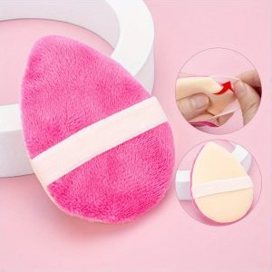 fbc30fc102caa9db311de7359913bcfb-1 1pc Water Drop Shaped Powder Puff - Latex-Free, Double-Sided, for Flawless Face Makeup